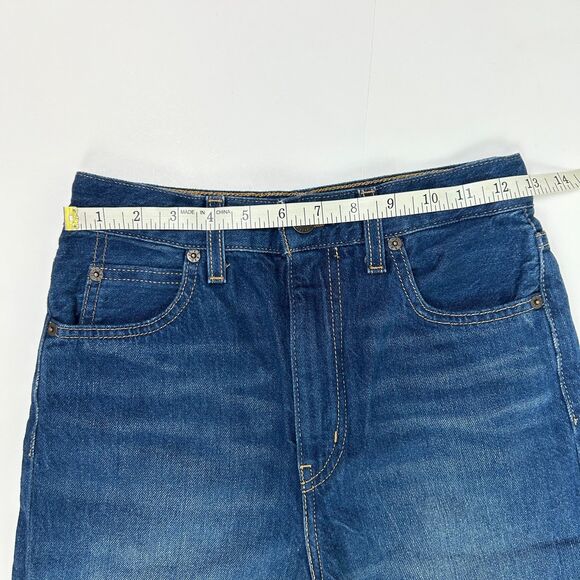Levi's 70's High Straight Leg Jeans Dark Wash Blue Denim Classic Retro Womens 25 - Picture 7 of 12